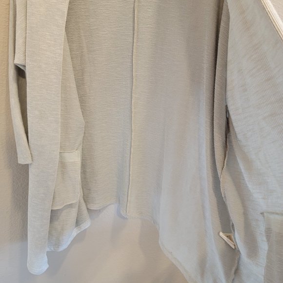 DONNI | Light Grey Ribbed Duster Cardigan | One Size Fits Most - Picture 6 of 9